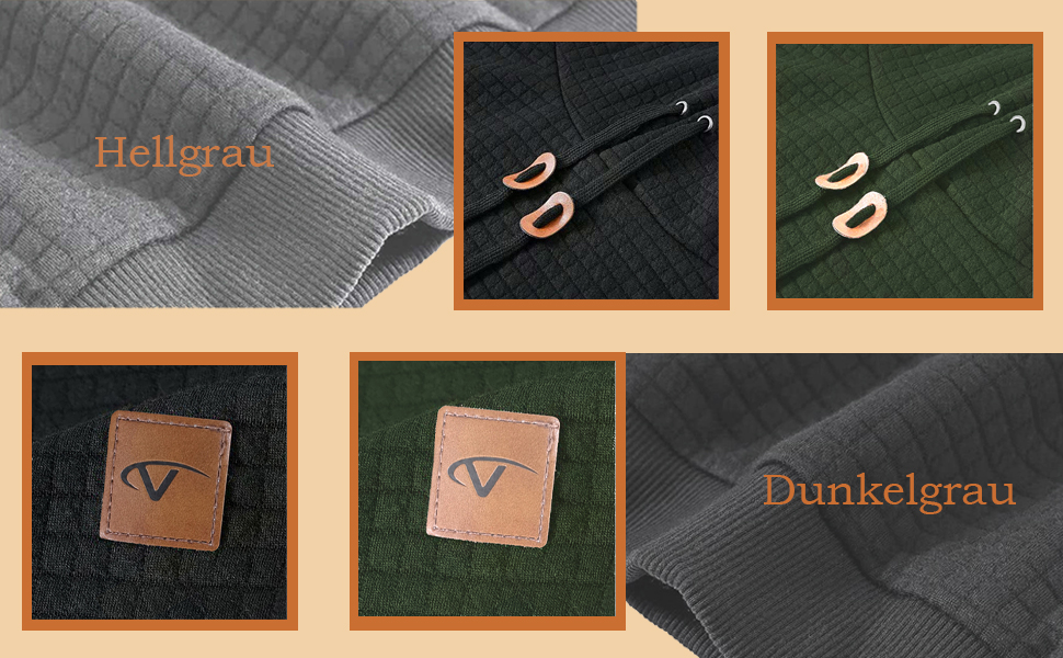 Чоловічий світшот Tansozer Basic з капюшоном, довгі рукави, в клітинку, темно-сірий