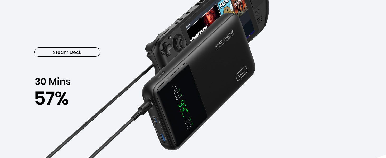 Power Bank INIU 27000mAh 140W з USB-C: заряд для телефону, ноутбука, MacBook, iPad, iPhone, Samsung