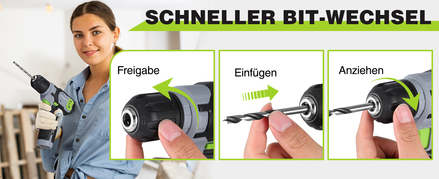 WORKPRO Акумуляторний шуруповерт 8V з набором 53 аксесуари, регульована швидкість, LED-ліхтик, для домашніх ремонтів та DIY