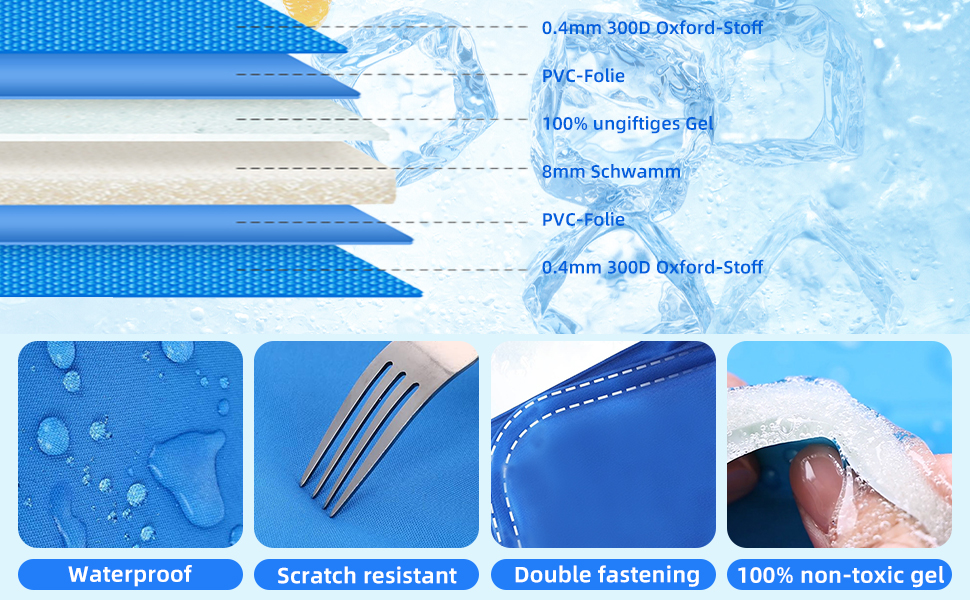 Килимок охолоджуючий для собак та котів, самоохолоджуючий, 65x50 см, чорний