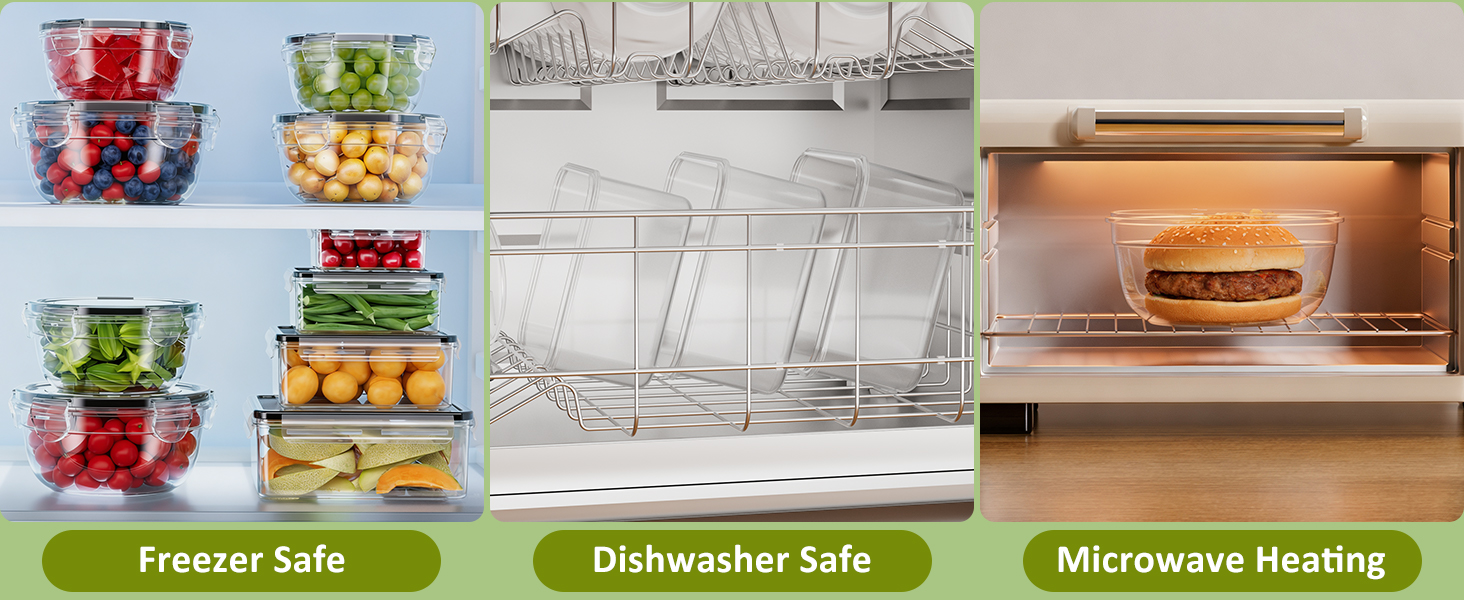 Набір контейнерів для зберігання продуктів 40 шт. з кришкою, набір для кухні, герметичні контейнери для їжі, Meal Prep Box