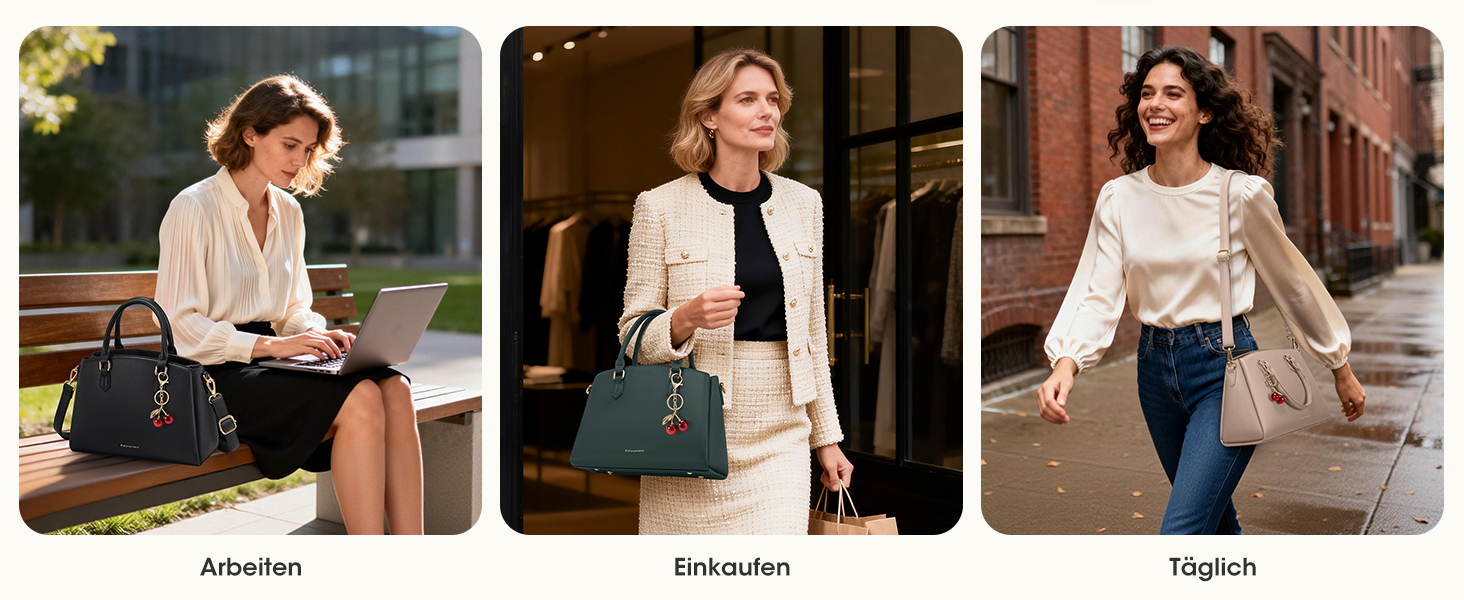 Сумка жіноча RAINSMORE середнього розміру з PU шкіри, чорна. З ручкою та знімним ременем, для планшета 11 дюймів, для роботи та шопінгу