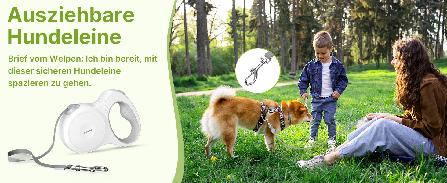 Рулетка для собак Active Brake - міцна повідка для середніх та великих собак до 60 кг (5 м)