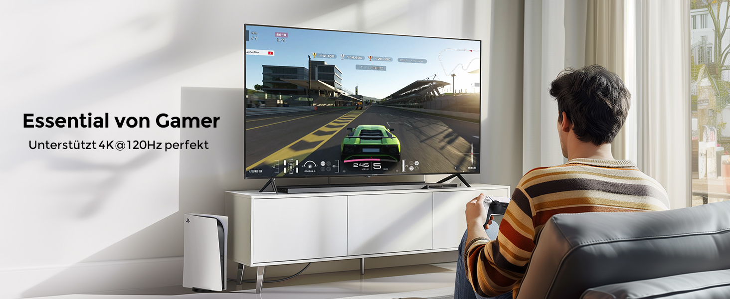 HDMI 2.1 кабель Silkland 2м: 8K@60Hz, 4K@144Hz, eARC, HDR10, Dolby Atmos, 48Gbps, для HDTV, PS5, Switch, PC