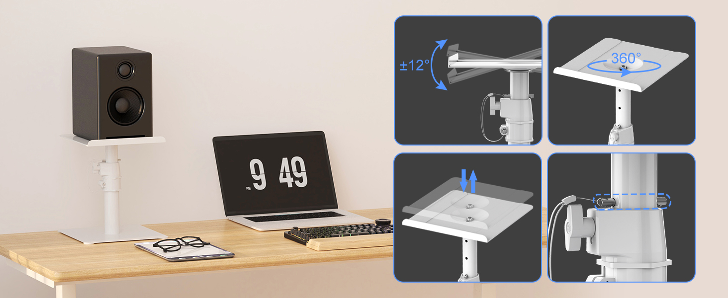 Підставка для колонок Suptek, 2 шт., чорний колір, SDM003MB (SDM001TW)