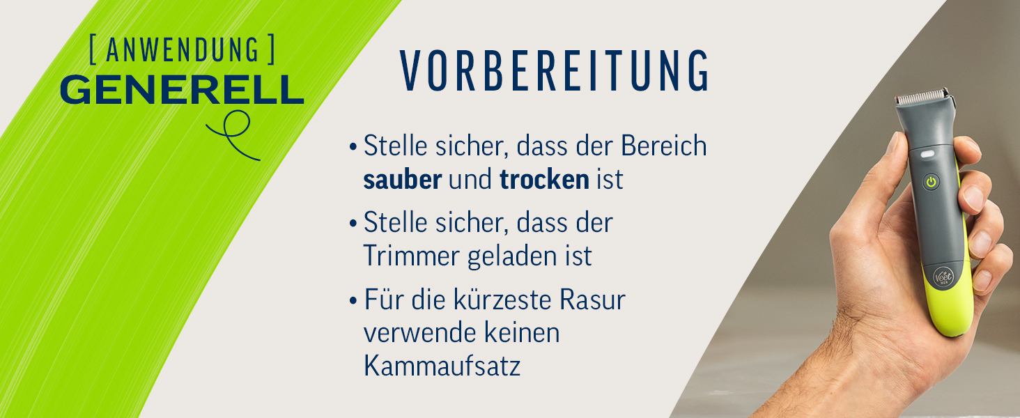 Тріммер Veet Men Intimate - для тіла та зони бікіні, водостійкий | Veet