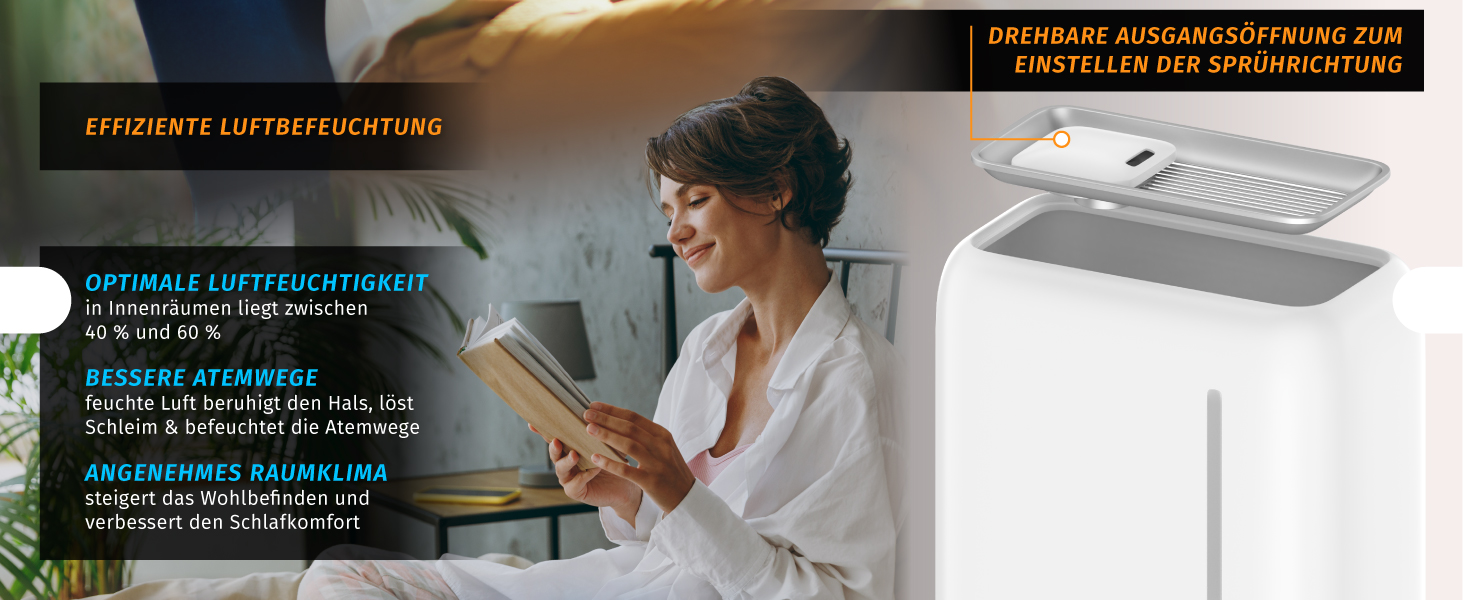 Зволожувач повітря Brandson 4 л з пульт дистанційного керування, ультразвуковий, LED-дисплей, 3 режими, аромадифузор, функція дезінфекції, нічний режим, для спальні та дитячої кімнати