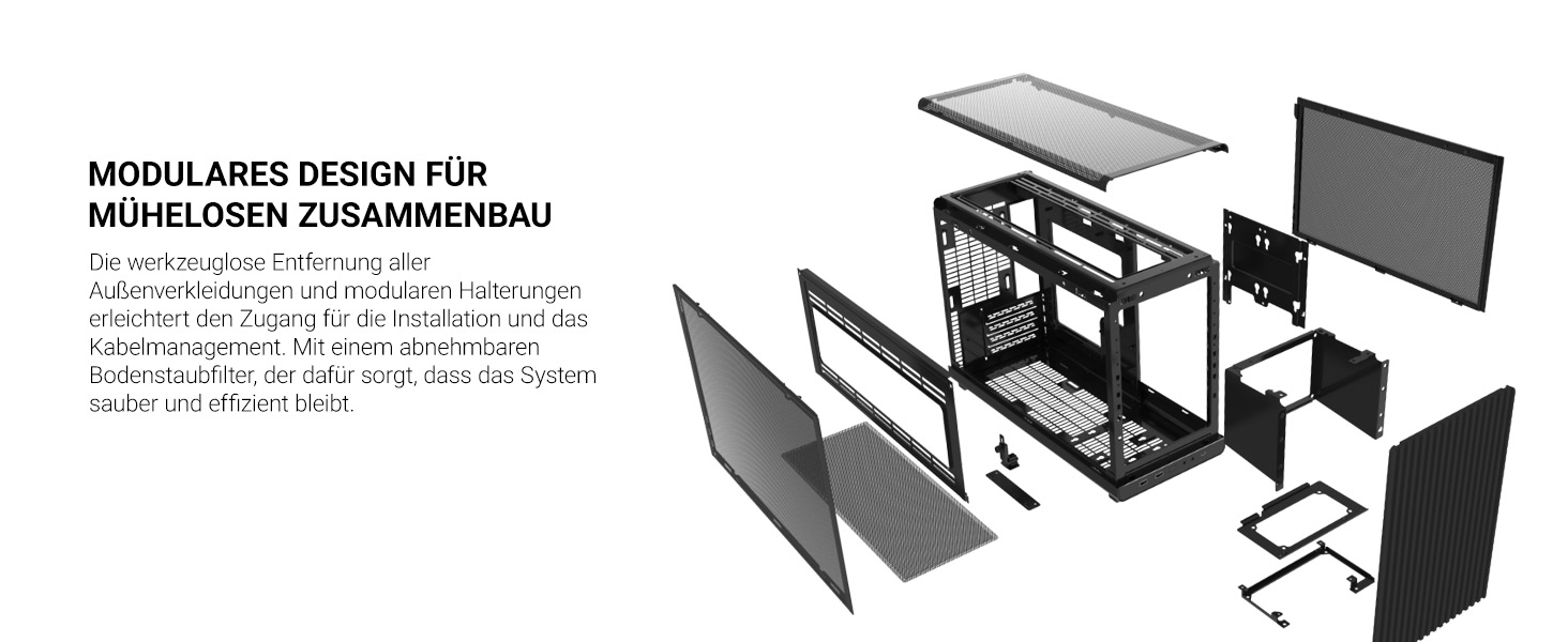 Корпус Lian Li DAN Cases A3-mATX Wood Edition для ПК, Micro-ATX, з темперованим склом, горіхове дерево, чорний (Weiß/Flyaway Orchidee, Mesh)