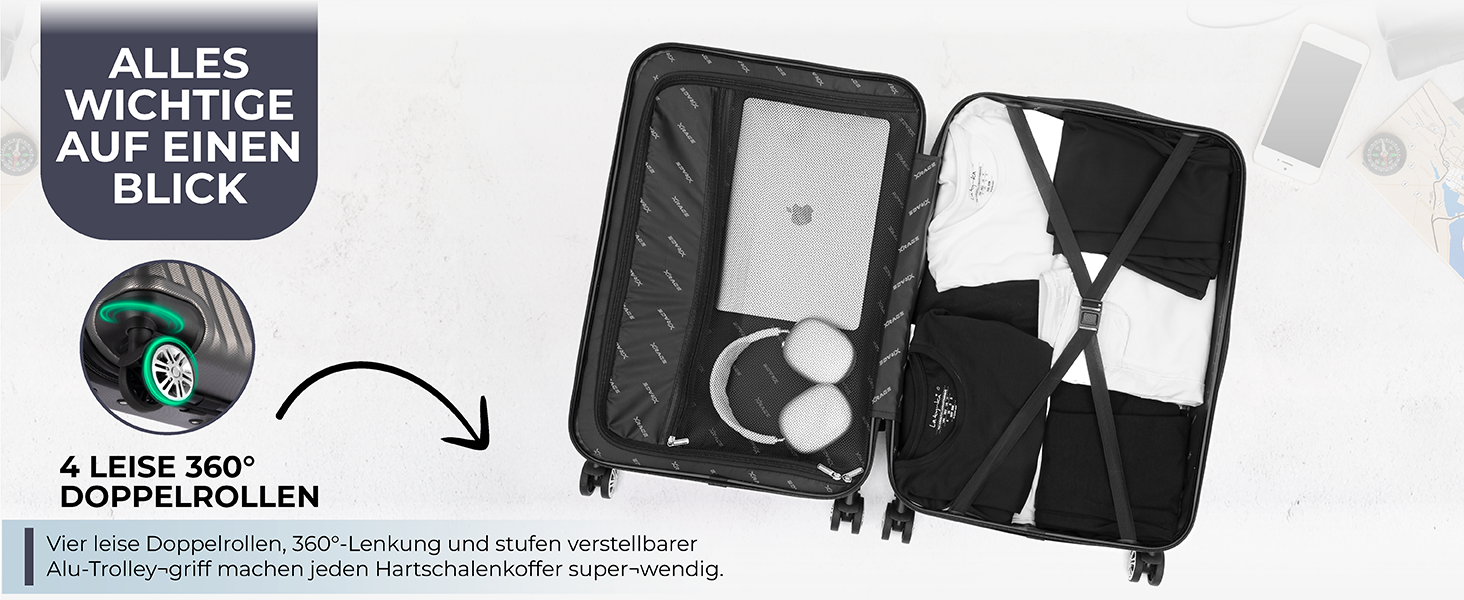 Набір валіз xRace 3 шт. ABS, 20/24/28 дюймів, ручна поклажа, TSA замок, 360° колеса, стійкий до ударів, преміум підкладка (темно-сірий)