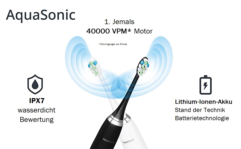 AquaSonic DUO PRO – Електрична зубна щітка з ультразвуком 40 000 VPM - 4 режими, Smart-таймер, UV-стерилізація, бездротова зарядка, 10 насадок ProFlex та 2 дорожні етиуси