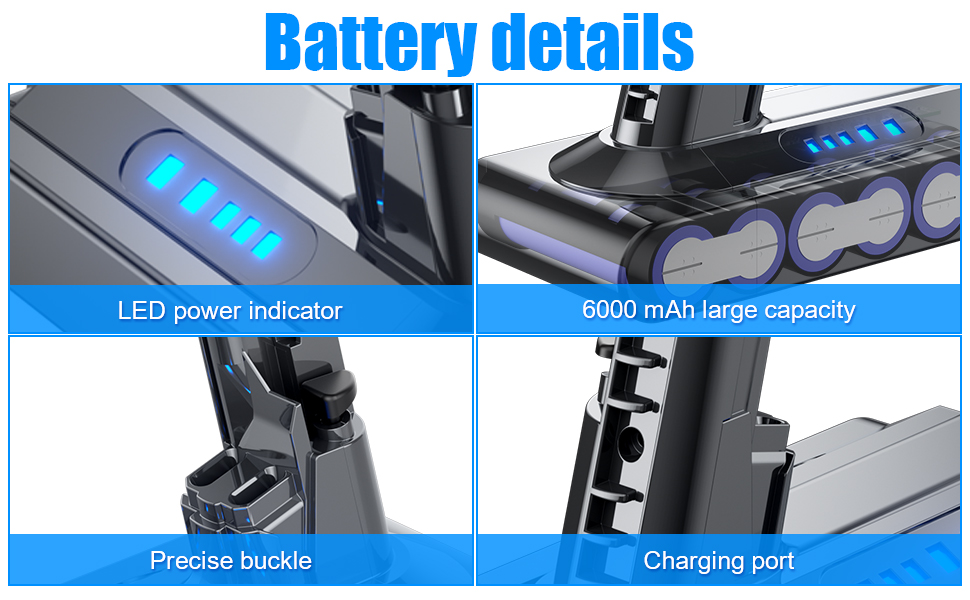 Запасний акумулятор Powtree V10 для пилососів Dyson (1 фільтр + 3 гвинти)
