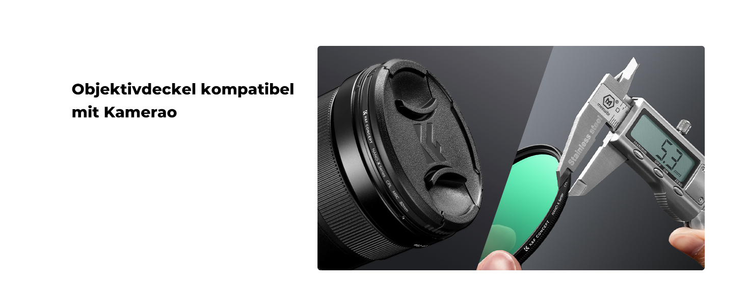 Поляризаційний фільтр K&F Concept 62mm CPL HD з оптичного скла та багатошаровим покриттям Nano-Xcel (з кришкою для об'єктива)