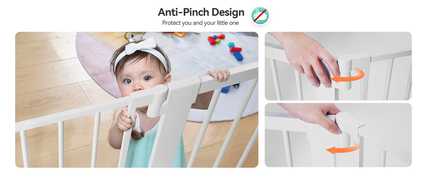 Захист для дверей COMOMY з люком для котів, 75-103см. Захист для собак та котів без свердління, автозакривання, розширюваний. Білий