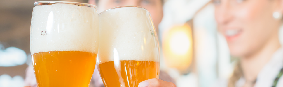 Набір келихів для пшеничного пива Van Well 0,5 л, прозорі, 6 шт. — Склянки для білого пива, підходять для гастрономії та барів, стійкі до миття в посудомийній машині