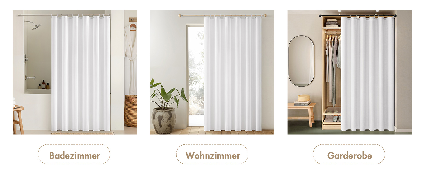 Шторка для душу MIULEE з льону, текстурована, 120x200 см, важка, готельний стиль, поліестер, водовідштовхувальна, антигрибкова, миється, тканинна шторка для ванної кімнати з 8 кільцями