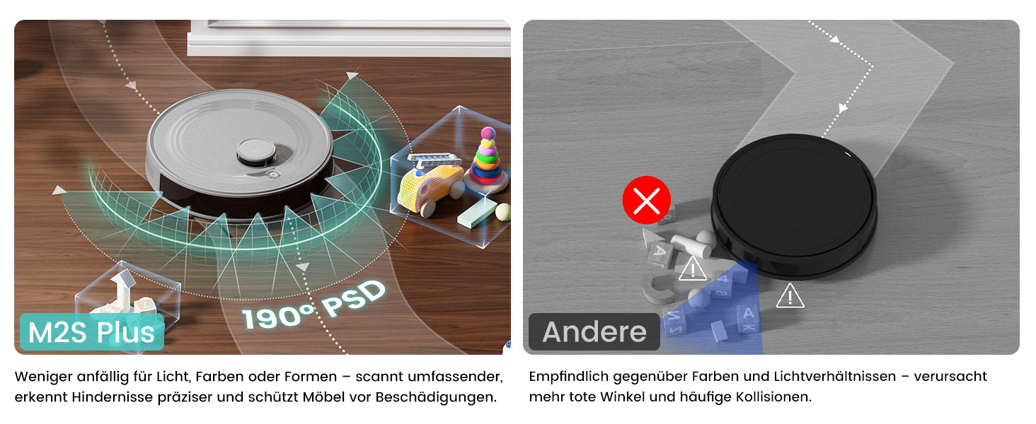 Робот-пилосос LEFANT M1: Мапірування, вологе прибирання, No-Go зони, 5500Pa, керування через додаток/Alexa, білий