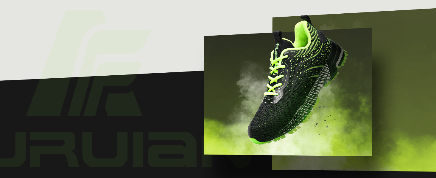 Чоловічі та жіночі робочі черевики Furuian з металевим підноском. Легкі, спортивні, дихаючі, чорного кольору. 42 EU