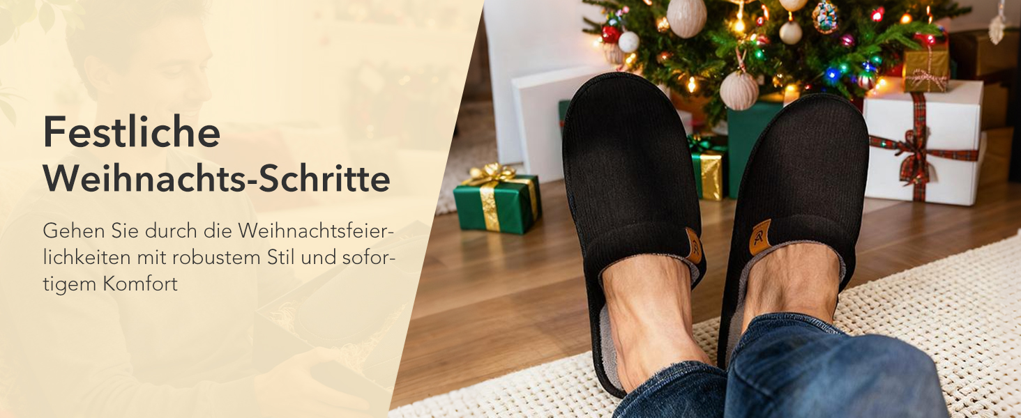 Чоловічі халапи VeraCosy з корду, м'які, зручні, з піною Memory, неслизькі, чорні (42/43 EU)