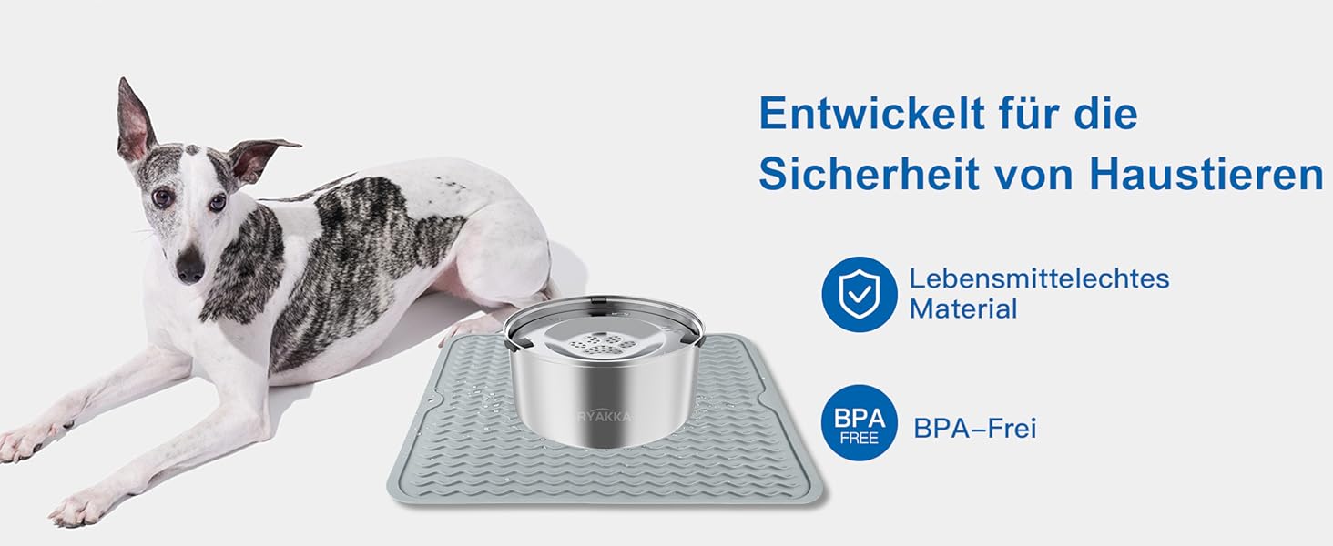 Нержавійна миска для собак Anti Schling без облизування, Slow Feeder для подорожей, 3L з килимком