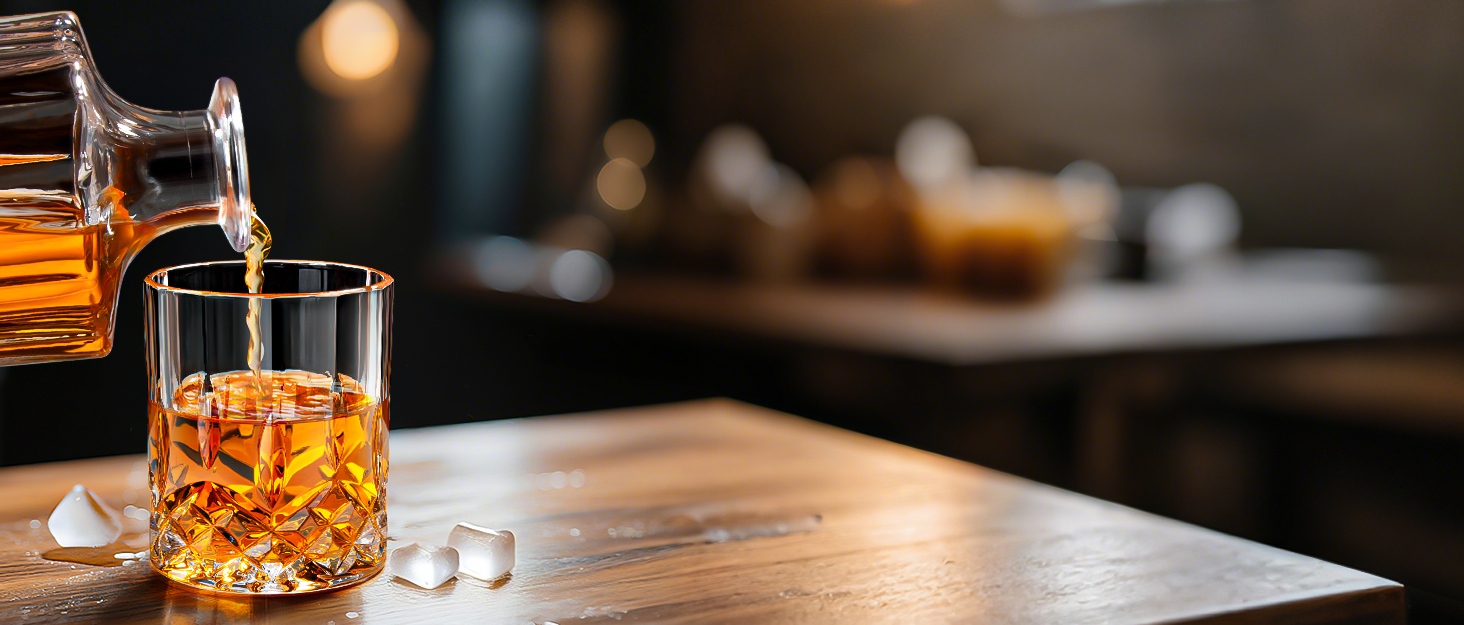 Набір для віскі Lighten Life: декантик 849 мл + 4 келихи 280 мл, у подарунковій коробці