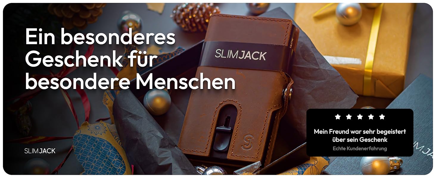 Slimjack Smart Wallet: чоловічий гаманець з RFID-захистом, алюмінієвий картхолдер та відділенням для монет (світло-коричневий)