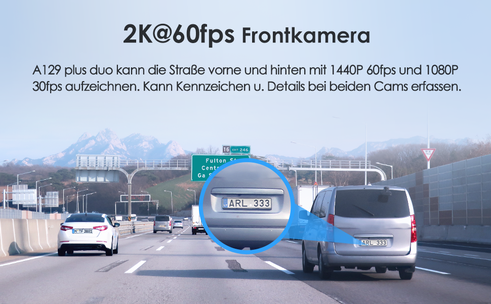 Відеореєстратор VIOFO A129 Plus Duo з двома камерами, GPS, WiFi, 2K (1440P) та 1080P, запис спереду та ззаду, моніторинг через додаток, G-сенсор, режим паркування, надсилання у випадку надзвичайної ситуації, Superkondensator
