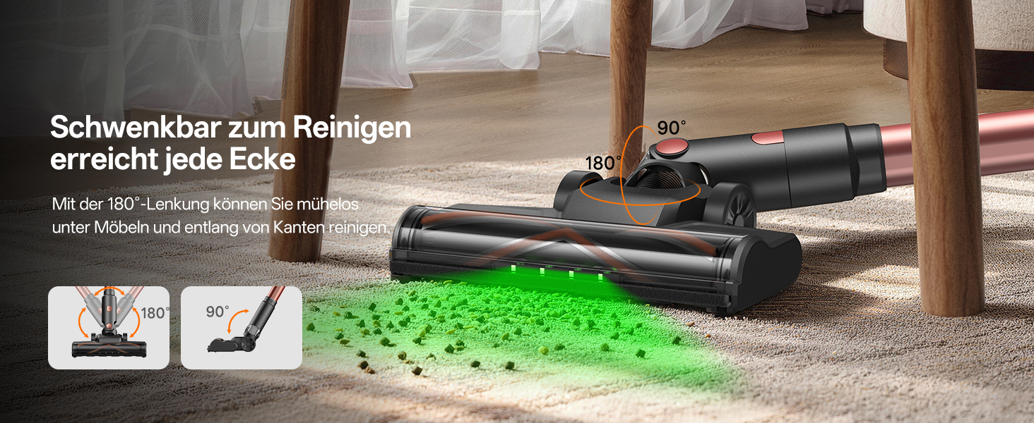 Бездротовий акумуляторний пилосос Vexilar V10PRO 6-в-1 з LED, потужність 450W, час роботи 45 хв, сила всмоктування 45000Pa. Підходить для твердих поверхонь, килимів та видалення шерсті тварин. Компактний, легкий, з телескопічною трубою. Колір: Рожевий.