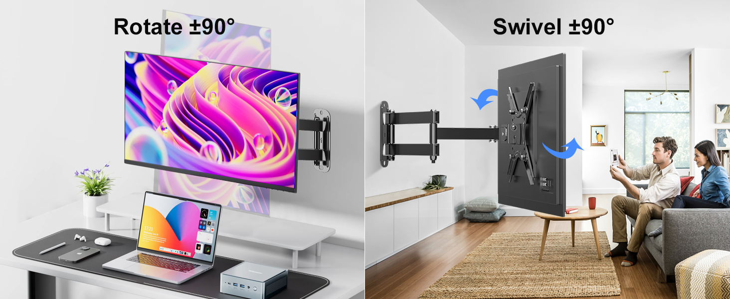 Кріплення для телевізора Suptek TV-Wandhalterung 13-42 дюйми, поворотне, нахильне, чорне, до 20 кг, VESA 200x200 MM, MA1345