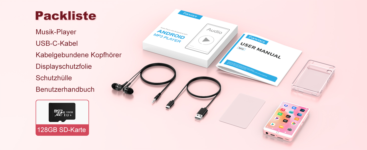 MP3 плеєр Spotify з WiFi та Bluetooth, Android MP4 плеєр для дітей, 4.02