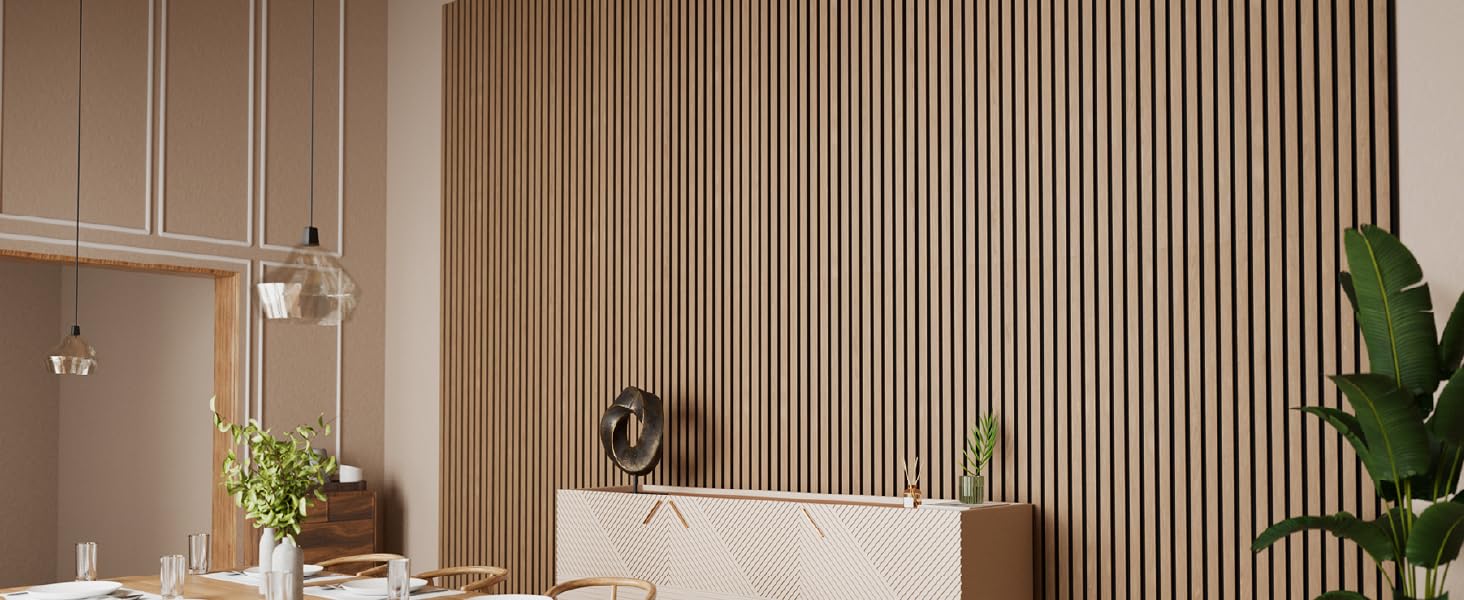 Акустичні панелі Juskys для стін, набір 4 шт (2,88 м²), 120x60 см, шумопоглинаючі декоративні панелі від луна та шуму, колір: Дуб (Темний натуральний дуб)