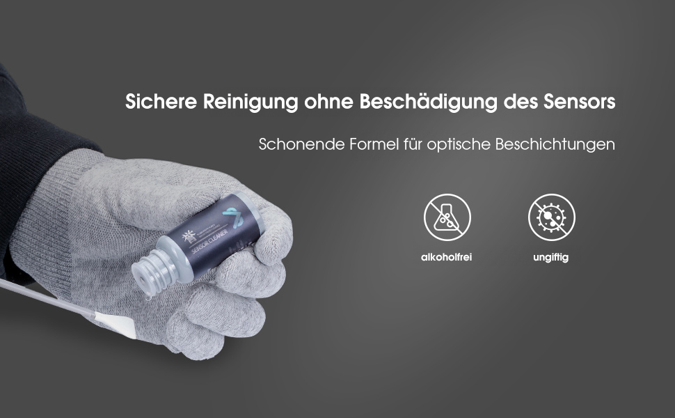 Набір для чищення сенсора камери VSGO (12 шт.) з розчином 10 мл, сухими стікерами для CCD/CMOS, для Nikon, Sony, 24 мм