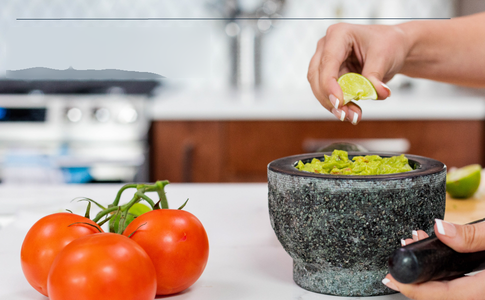 Набір для ступки та товкачка HiCoup – 15 см, натуральний граніт, не пористий, для кухні