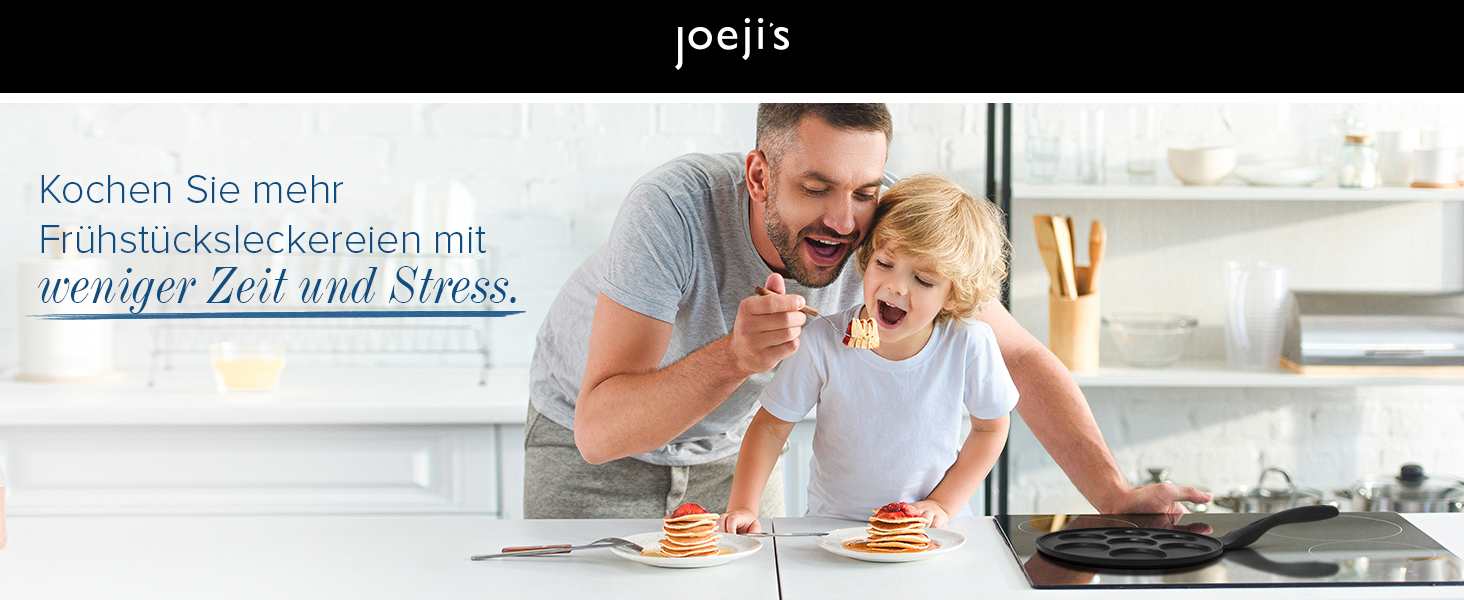 Млинцева сковорода Joeji's Kitchen на 7 млинців, антипригарна, алюмінієва, 26,5 см, для індукції, універсальна для панкейків, яєць та млинців