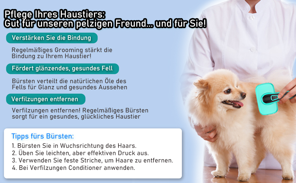 Щітка для собак і котів, самоочисна, для вичісування підшерстка та випадаючого хутра, для довгошерстих та короткошерстих порід, делікатна до шкіри, зменшує випадання шерсті, догляд за шерстю, зелена