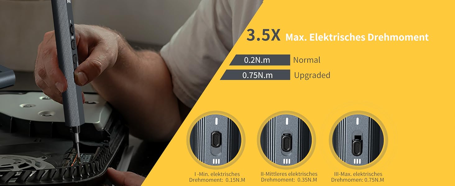 Електричний шуруповерт-прецизійний набір викруток Torx, Triwing, Pentalobe для iPhone, MacBook, ноутбуків, консолей Xbox, PS4, Switch та окулярів