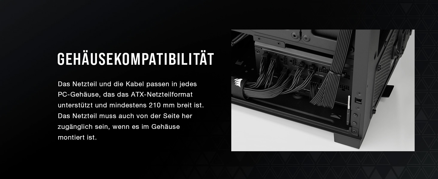 Блок живлення Corsair RM1000x Shift 1000W, ATX 3.1, PCIe 5.1, 80 Plus Gold, повністю модульний, чорний