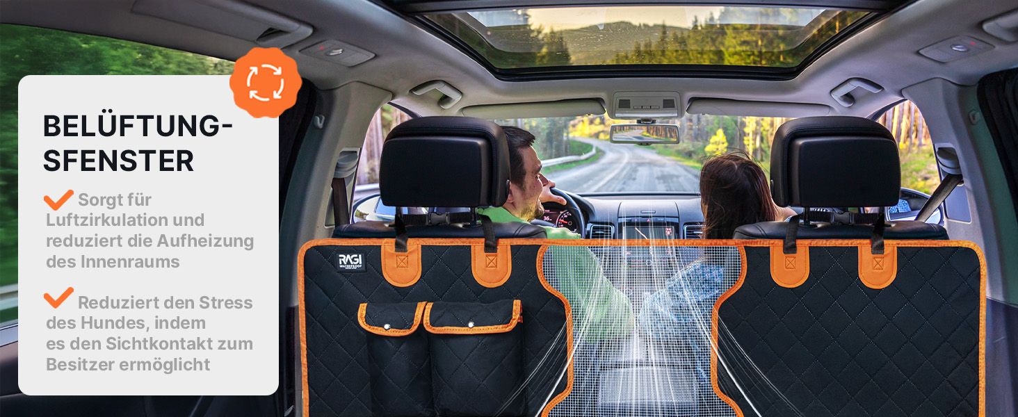 Захист для заднього сидіння авто для собак RAGI - водовідштовхувальний, 4в1, з ременями, антиковзаючий, для всіх авто