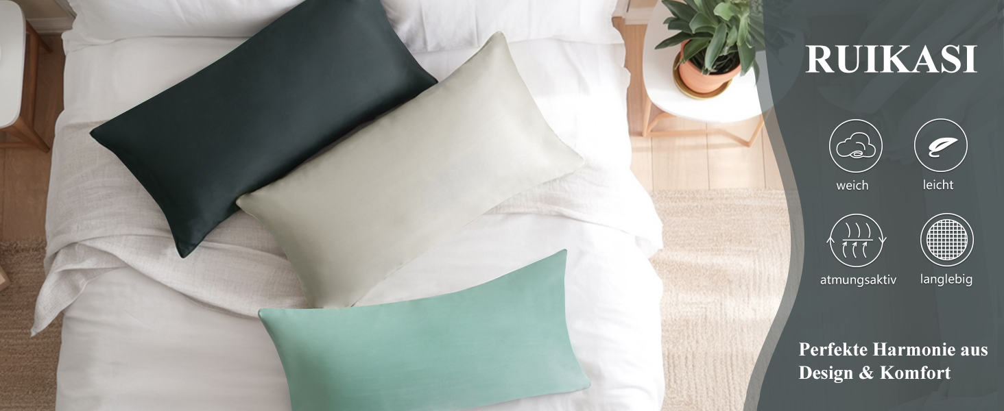 Комплект постільної білизни RUIKASI з бавовни 4-х частинний сірий - комплект постільної білизни з ремінцем, двоколірні комплекти 2 шт. (Антрацит та світло-сірий) 40x80 см