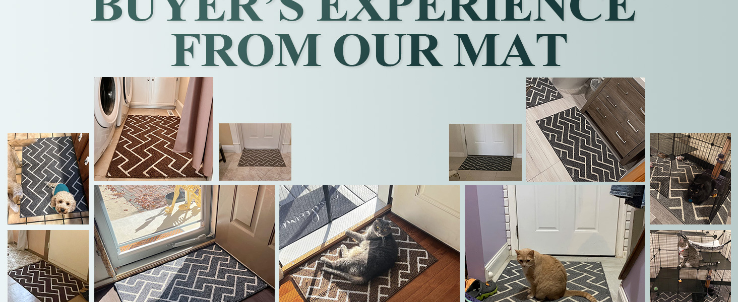 Вологостійкий килимок для дому Black 50 x 80 см: для входу, коридору, саду, дому, тварин. Антиковзка Schmutzfangmatte