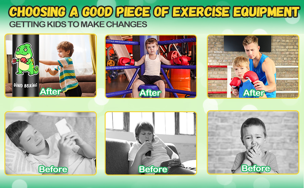 Надувний боксерський мішок для дітей Boxsack Kinder, 165 см, з рукавичками, для карате, тхеквондо, MMA (динозавр)