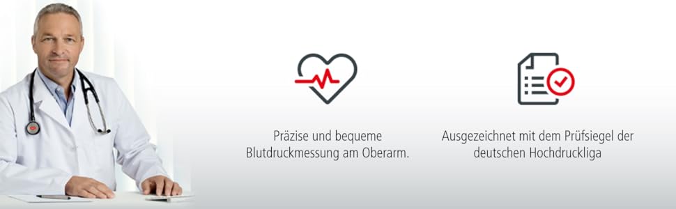 Тонометр Boso Medicus Family з 2 пам'ятними місцями, великим дисплеєм та визначенням аритмії – універсальна манжета (22–42см)