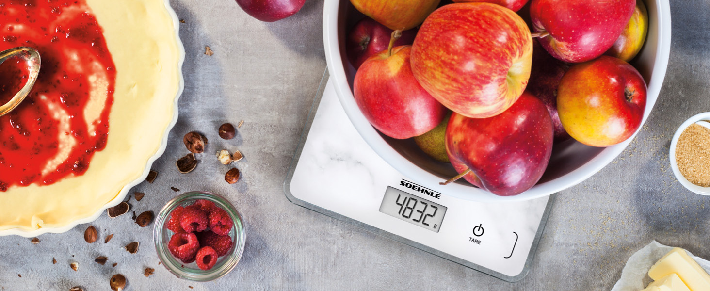 Кухонні ваги Soehnle Page Compact білі, цифрові, до 5 кг, LCD-дисплей, функція тарування