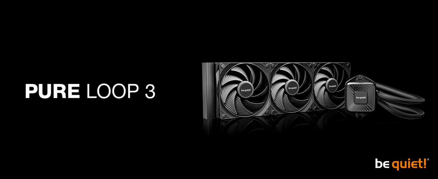 Система водяного охолодження be quiet! Pure Loop 3 240 мм для AMD/Intel, 2x 120 мм вентилятори Pure Wings 3, тиха помпа