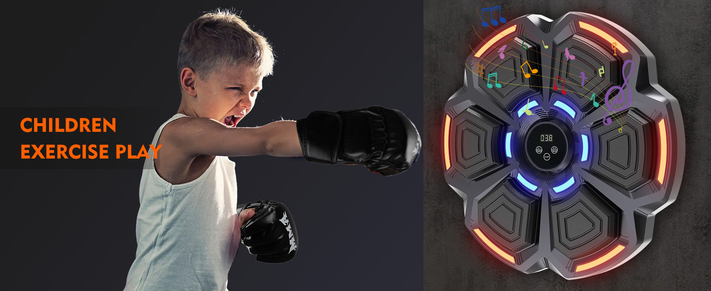 Музична боксерська машина для дорослих Snawowo - LED, Bluetooth, 9 режимів швидкості, з рукавичками