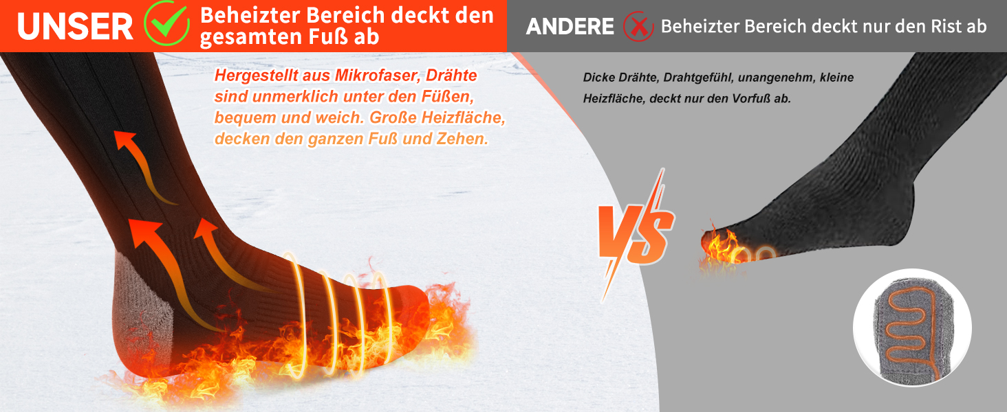 Гріючі шкарпетки з керуванням через додаток 5V 8000mAh, підігрівачі ніг, гріючі шкарпетки для жінок та чоловіків, пранні, 4 температурні режими, перезаряджувані, для зимових видів спорту (лижі, велосипед, рибалка, кемпінг, піші прогулянки), розмір EU36-48