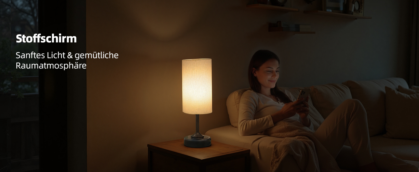 Світлодіодна настільна лампа EZVALO з сенсорним димером, акумуляторна (4000mAh), USB-C, тепле світло 2700K, чорна - 1 шт.