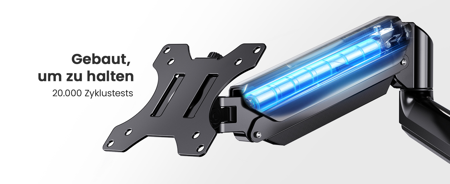 Кронштейн для 3 моніторів ErGear (13-27 дюймів), тримач для екранів з 2 USB-портами, VESA 75/100, навантаження до 8 кг на руку, чорний