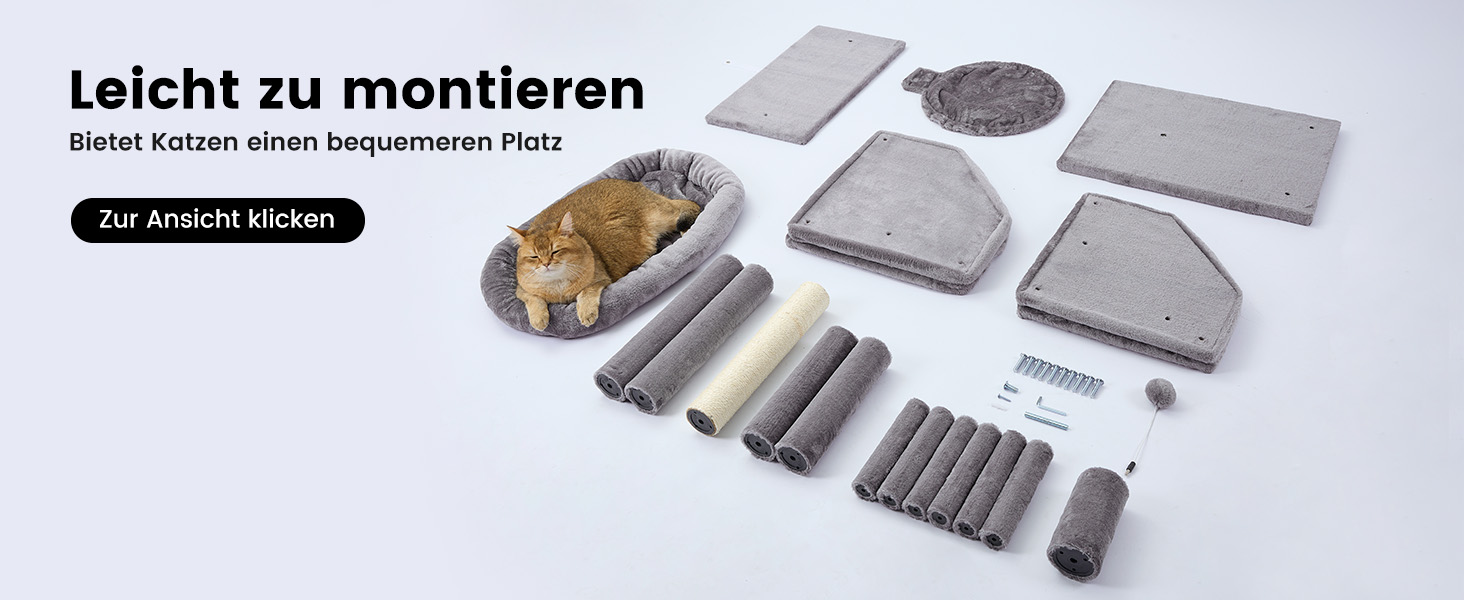 Кігтеточка-кліматична кімната для котів Gardner Pet Katzenbaum, 165 см, бежева