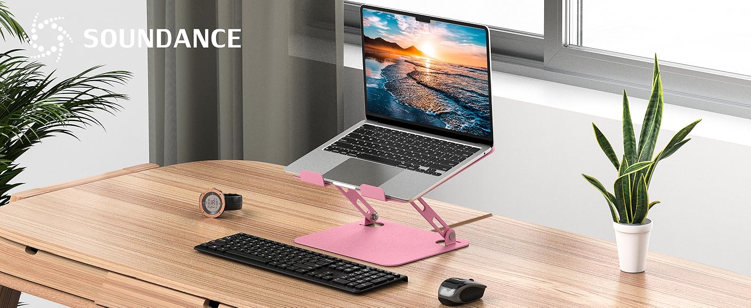 Soundance Adjustable Laptop Stand - Ergonomic Metal Riser for 10.6