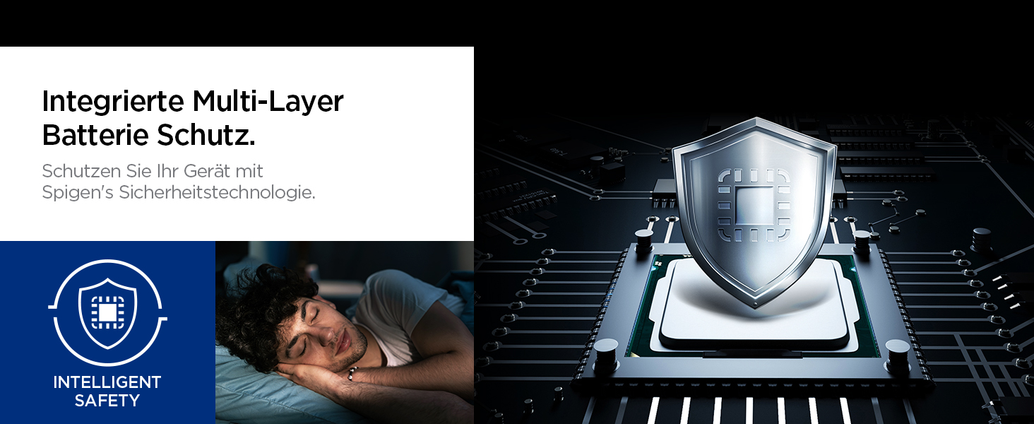 Зарядний пристрій Spigen ArcStation Essential GaN 47W 2xUSB-C з PPS та PD 3.0, чорний